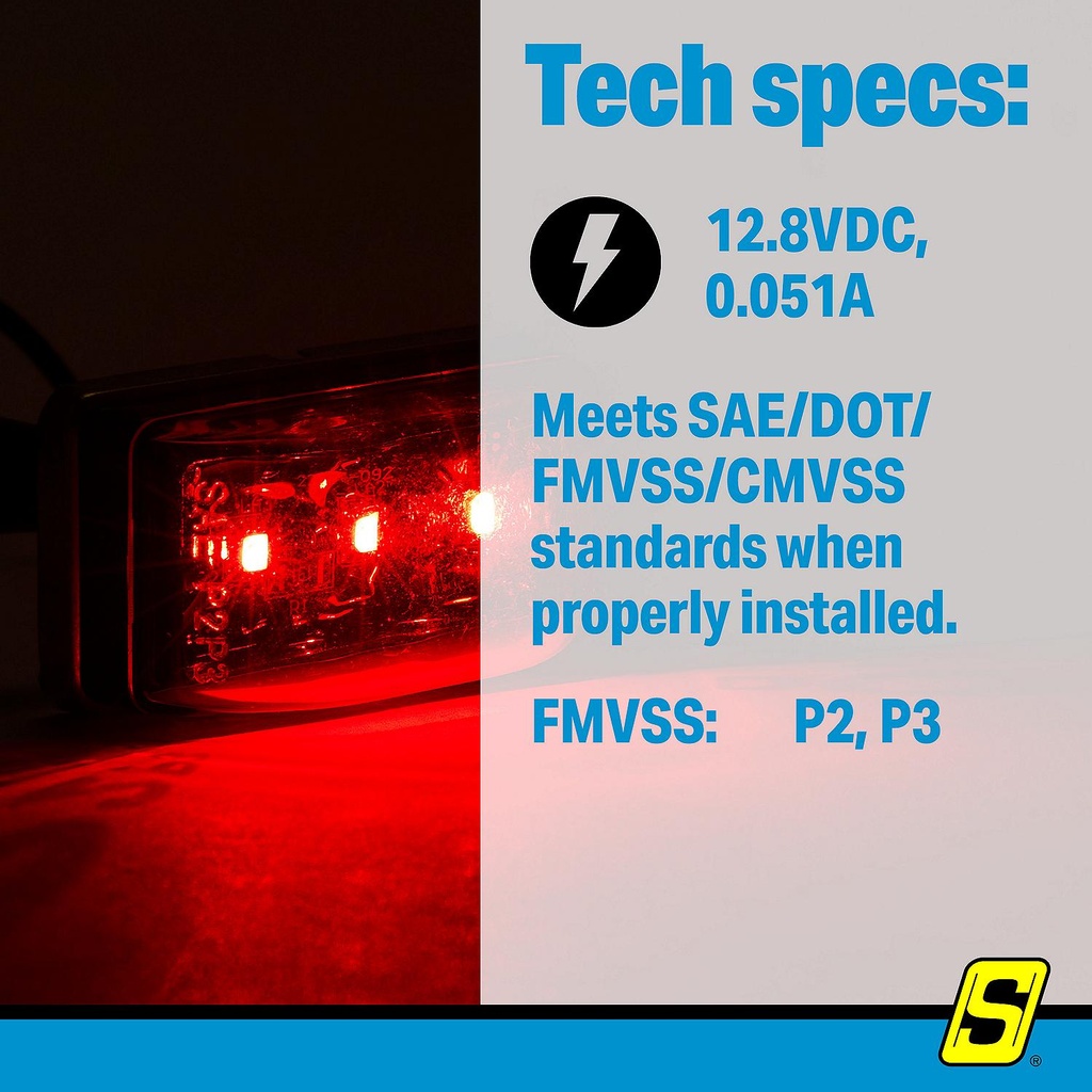 Mcl95Rssch Led Mini Clearance W/Stud-Red | Seachoice - 2