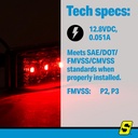 Mcl95Rssch Led Mini Clearance W/Stud-Red | Seachoice - 2