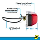 Mcl95Rssch Led Mini Clearance W/Stud-Red | Seachoice - 3