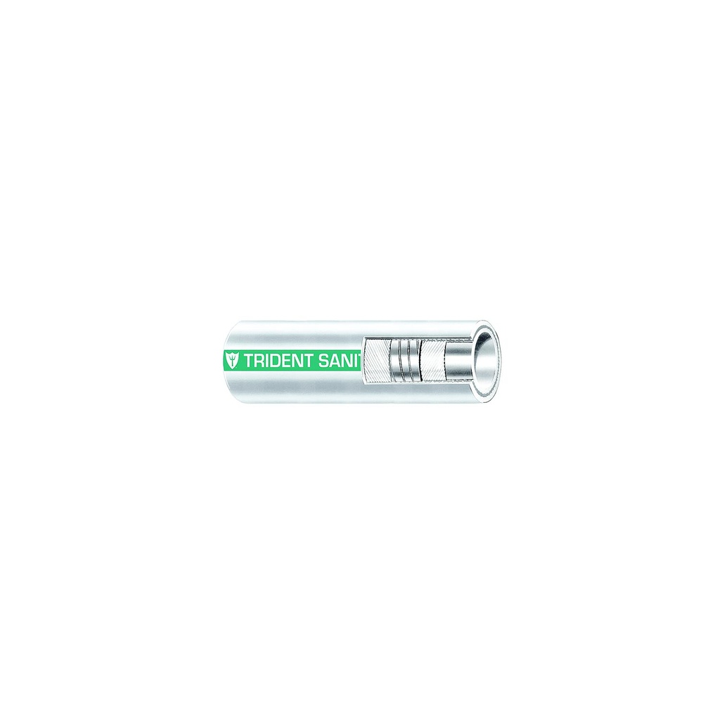 102-1006 Hose Sanitation Rubber Wht 1 | Trident Hose - 1