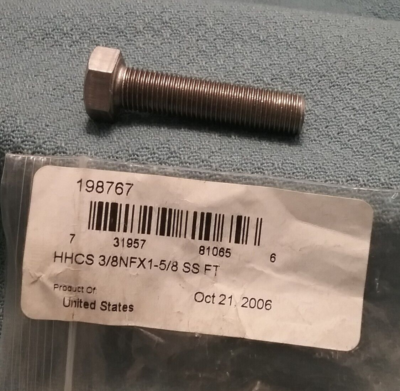 YM-198767 HHCS 3/8NFX 1-5/8 SS FT BOLT