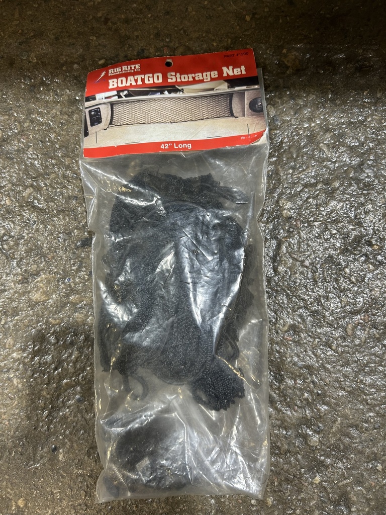 RRM1200 1200 MARINE 42" BOATGO STORAGE NET W/ 8 HOOKS & SCREWS