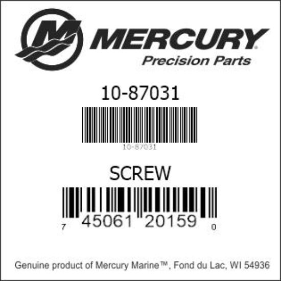87031 SCREW, NLA - 10-87031