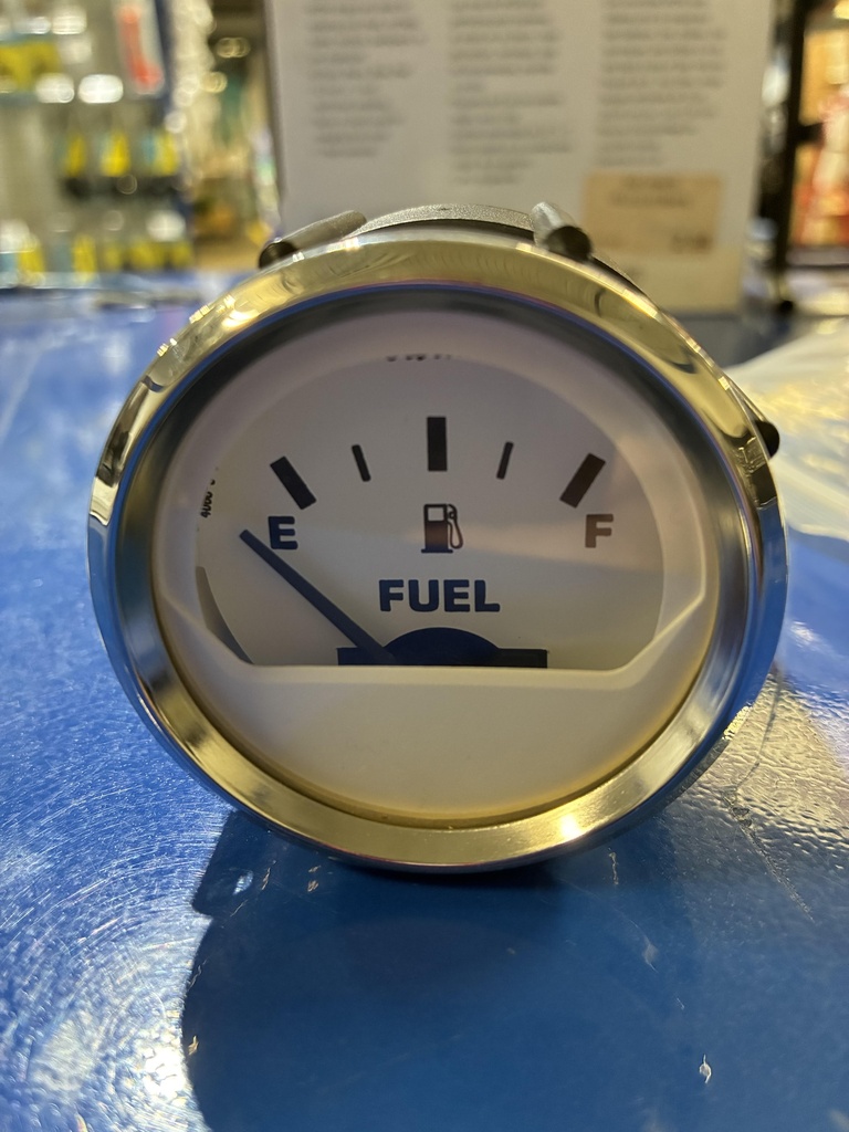 GLA024-0677 GAUGE FUEL EURO WHITE SS