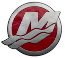 8M0178226 Mercury M-Icon Decal - Red for 115-150hp EFI Pro XS Outboards