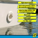 50-18031 Thru Hull Conn-Wht Plas-5/8 | Seachoice - 1