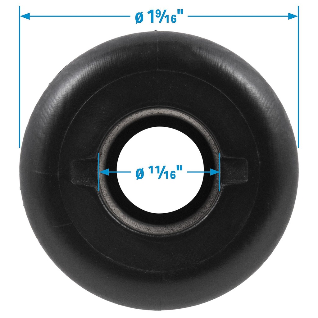 50-18151 Thru-Hull Conn-Black Plas-3/4 | Seachoice - 2
