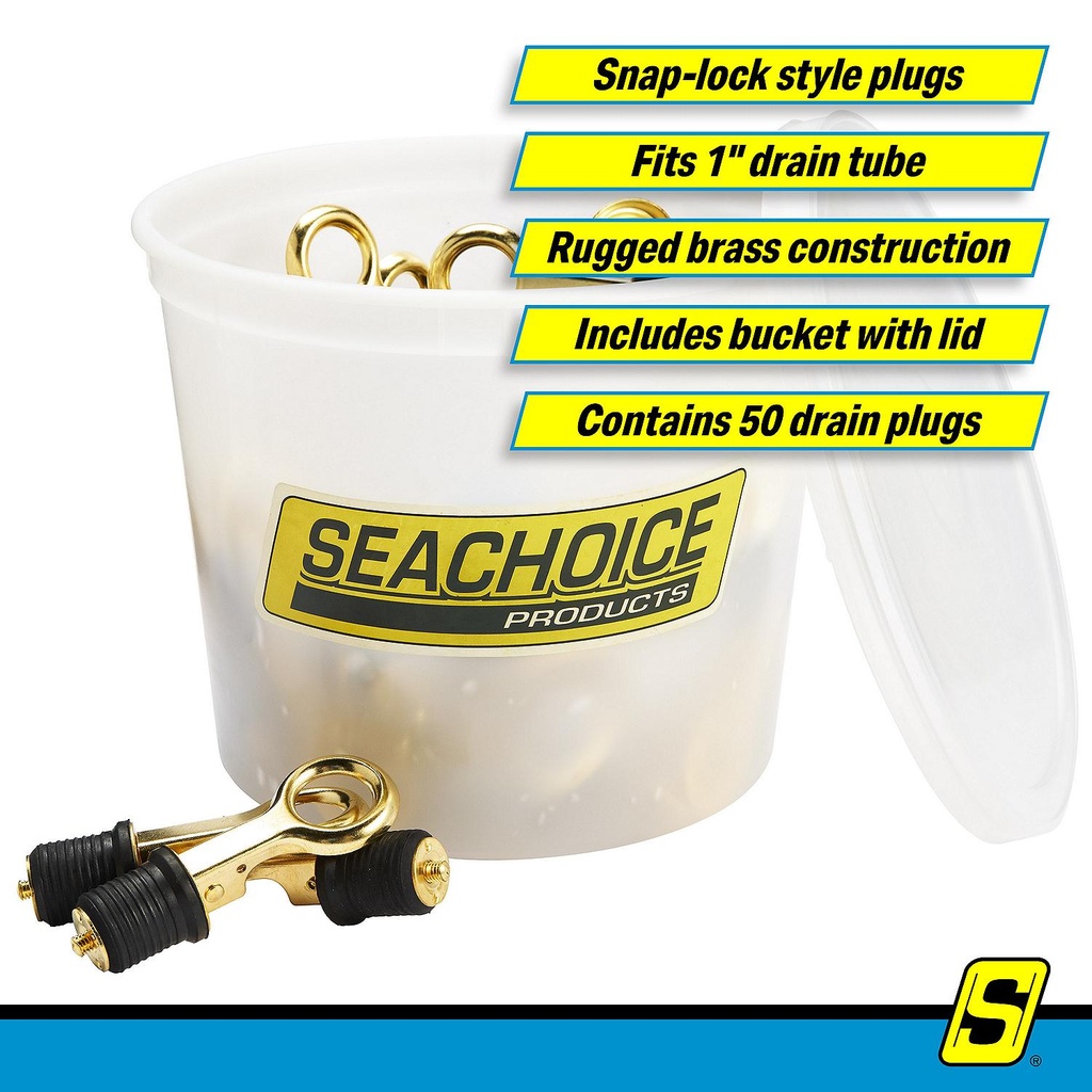 50-18820 Drain Plug-1  Snap Lock-Bras | Seachoice - 4