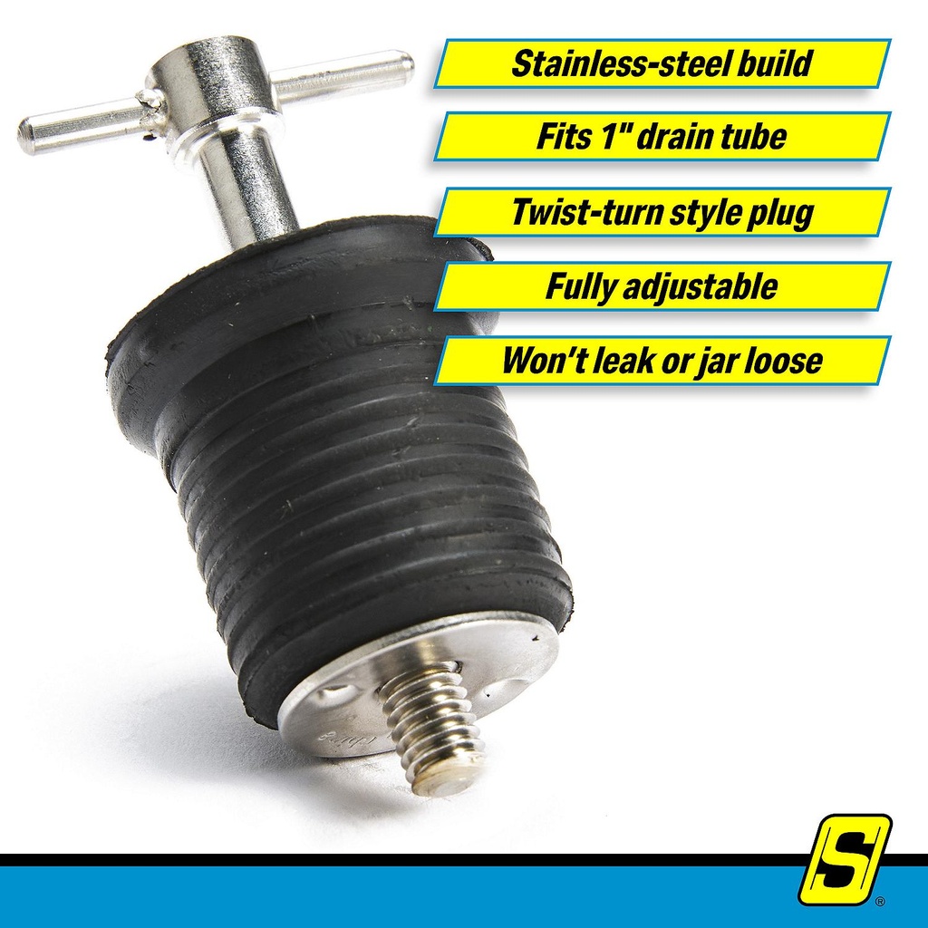18891 Drain Plug- 1  Twist-Ss | Seachoice - 1
