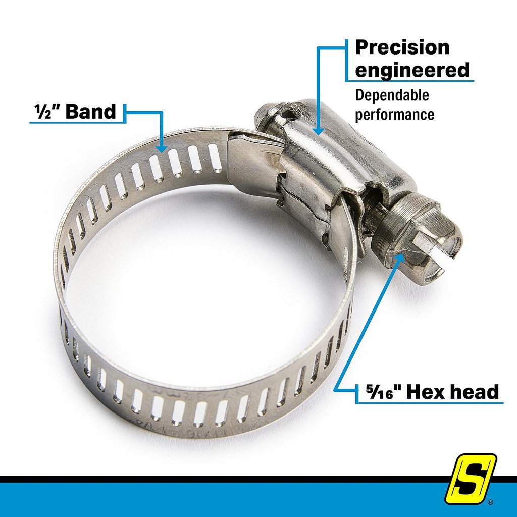 50-23384 Marine Clmp No.12 1/2 Band 10/Bx | Seachoice - 5