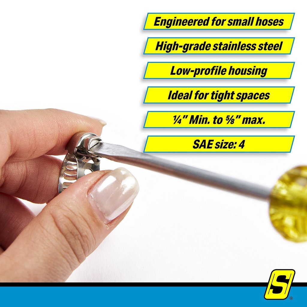 50-23351 Mini Hose Clamp No.4 5/16  10/Bx | Seachoice - 3