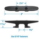 30840 Black Cleat-8 (Bulk) | Seachoice - 2
