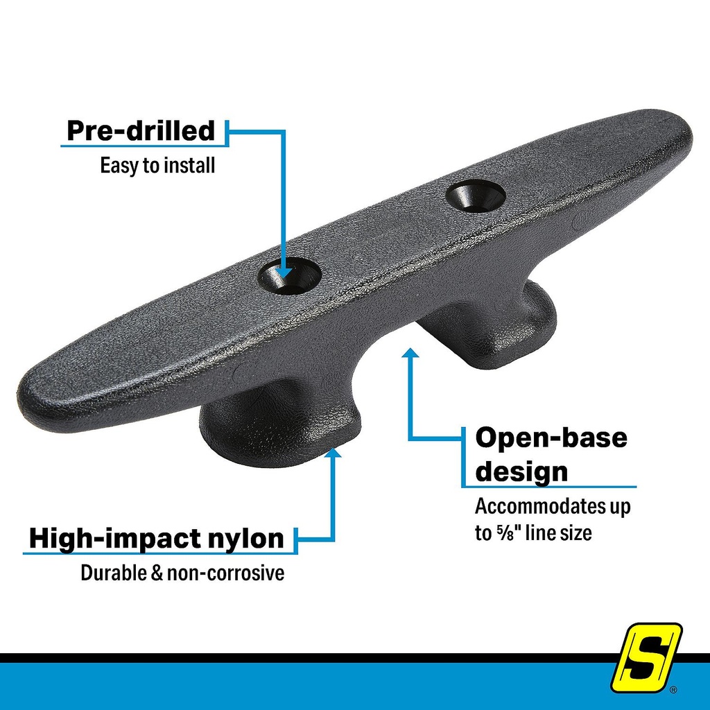 30840 Black Cleat-8 (Bulk) | Seachoice - 5