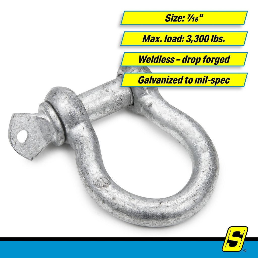 43080 Anchor Shackle-Galv-7/16 -Bul | Seachoice - 1