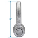 43080 Anchor Shackle-Galv-7/16 -Bul | Seachoice - 5