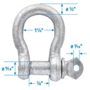 43090 Anchor Shackle-Galv-1/2 -Bulk | Seachoice - 5