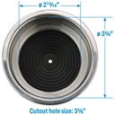 79420 Ss Recessed Drink Holder W/Drn | Seachoice - 3