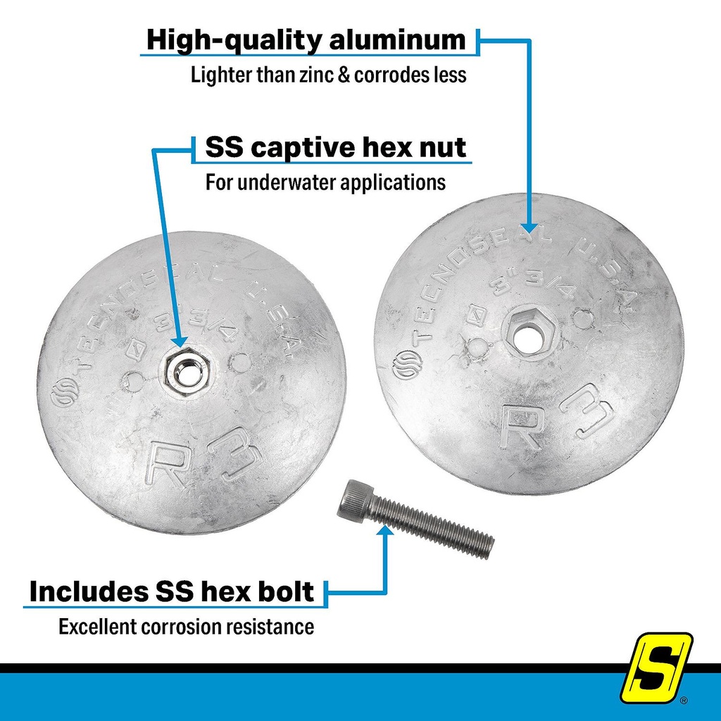 95607 Alum Rudder Anode 3 3/4"X1/2" | Seachoice - 3