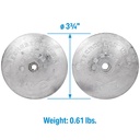 95607 Alum Rudder Anode 3 3/4"X1/2" | Seachoice - 6