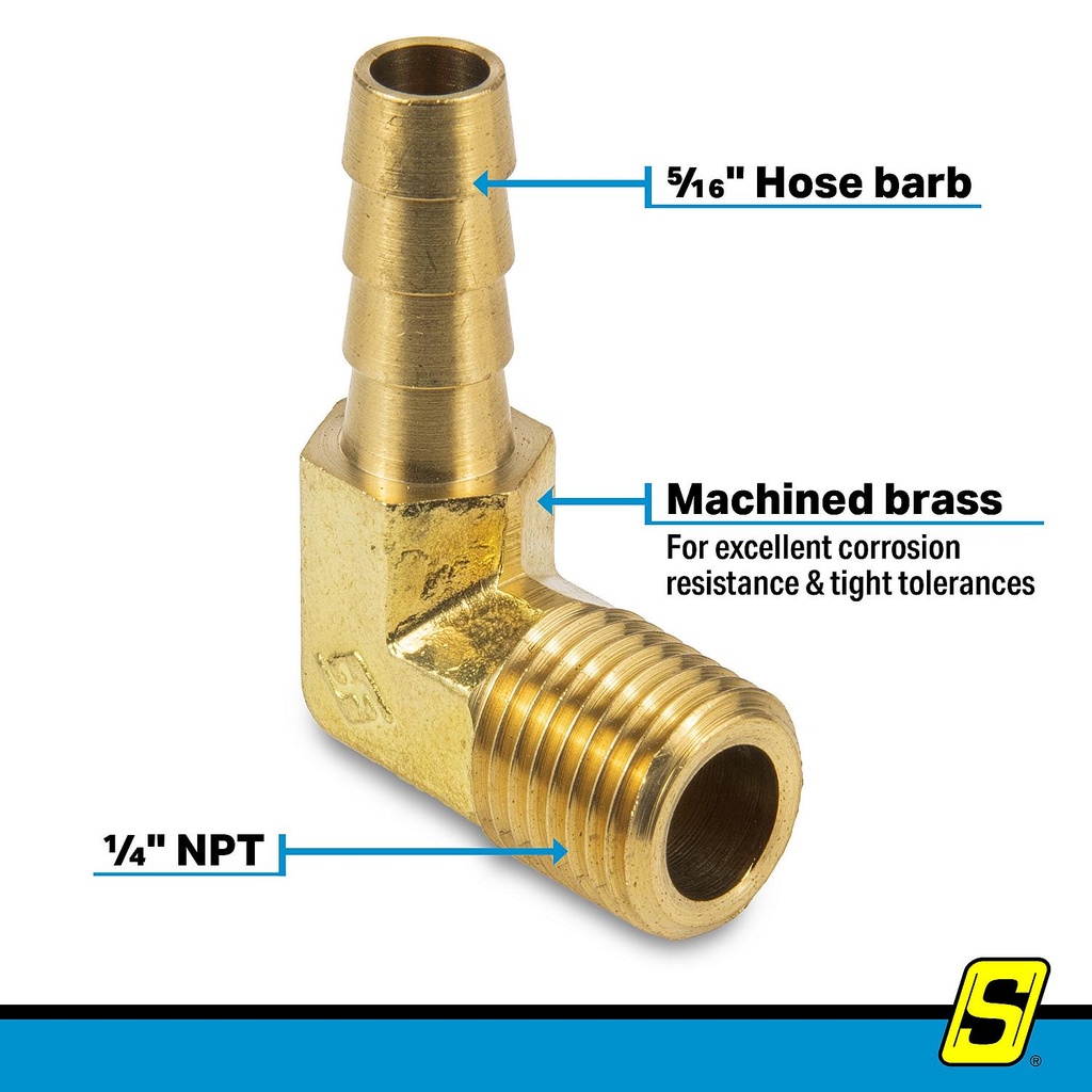 20711 Fuel Elbow 90 Deg 5/16X 1/4Np | Seachoice - 3