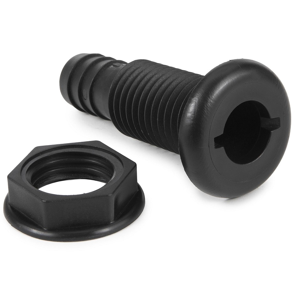 50-18151 Thru-Hull Conn-Black Plas-3/4 | Seachoice - 4
