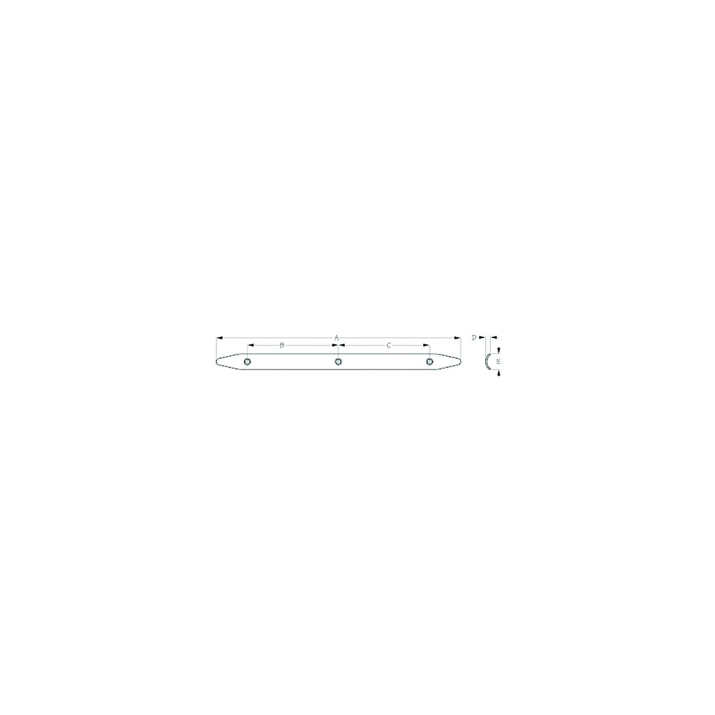 055408-1 Ss Rub Strake 3/4 X 8" | Sea-Dog Line - 2