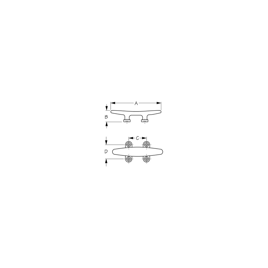 041906-1 6In Ss Low Cleat | Sea-Dog Line - 2