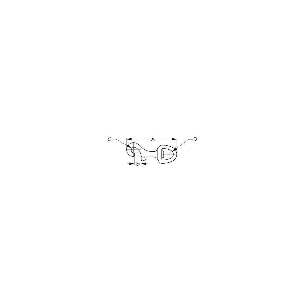 139016-1 Brass Swivel Eye Bolt Snap | Sea-Dog Line - 2