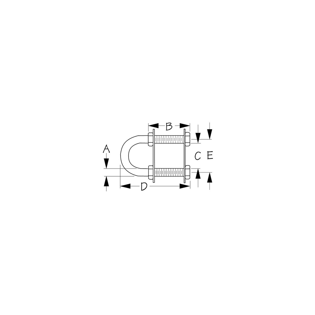 080135-1 Stern Eye 3/8In Large Plate | Sea-Dog Line - 3