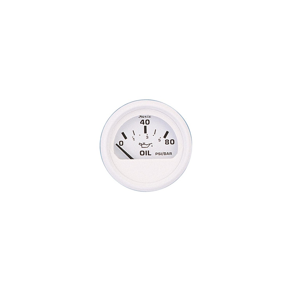 F13102 Dress White Oil Press. Gauge | Faria - 2