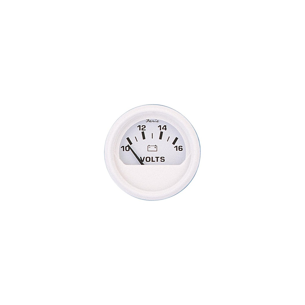 F13120 Dress White Voltmeter 10-16V | Faria - 2