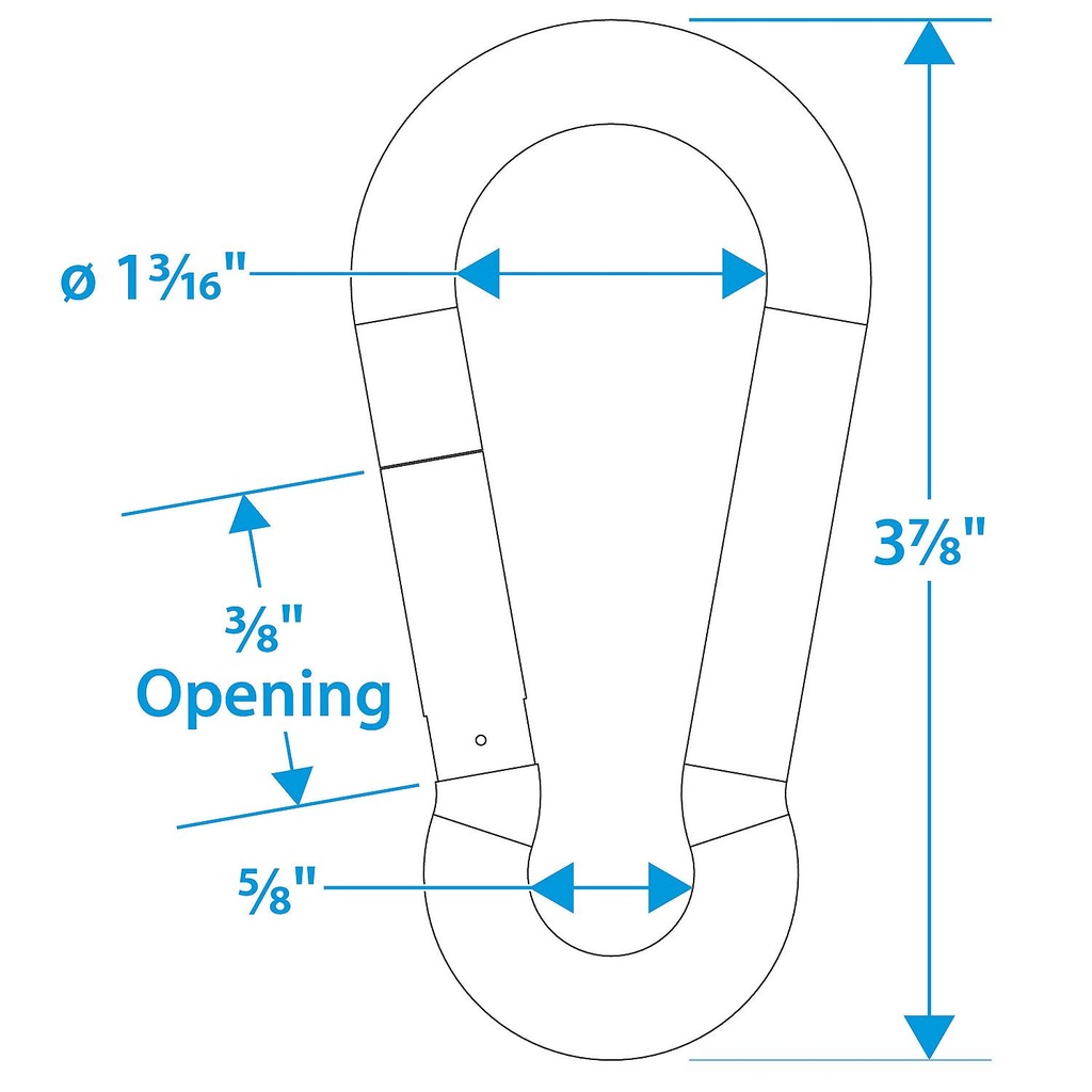 36831 Sfty Spring Hook-Znc Pl 3/8X4 | Seachoice - 2