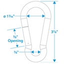 36831 Sfty Spring Hook-Znc Pl 3/8X4 | Seachoice - 2