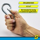 36831 Sfty Spring Hook-Znc Pl 3/8X4 | Seachoice - 4