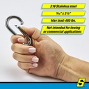 36861 Sfty Spring Hook-Ss-5/16 | Seachoice - 7