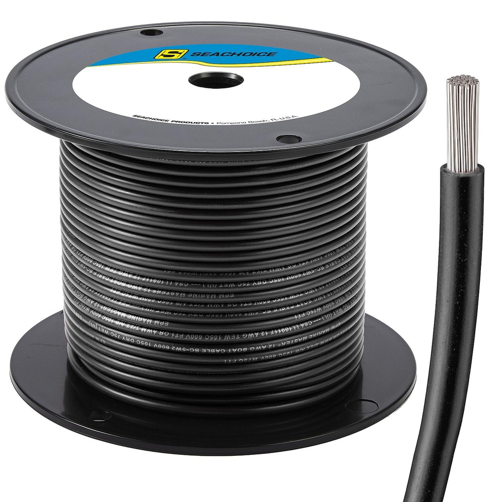 50-63123 16  Awg Black 250' | Seachoice - 1