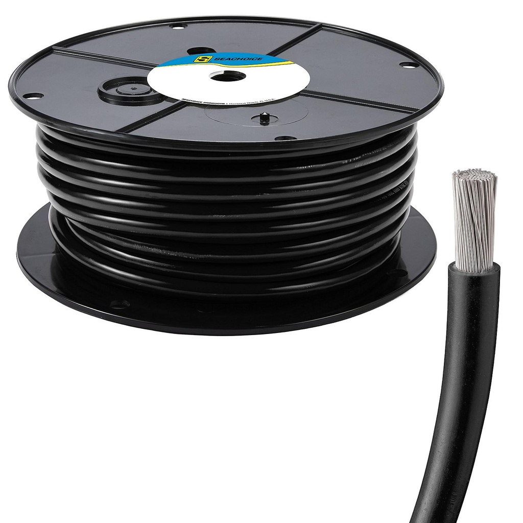 50-63043 6  Awg Black 100' | Seachoice - 1