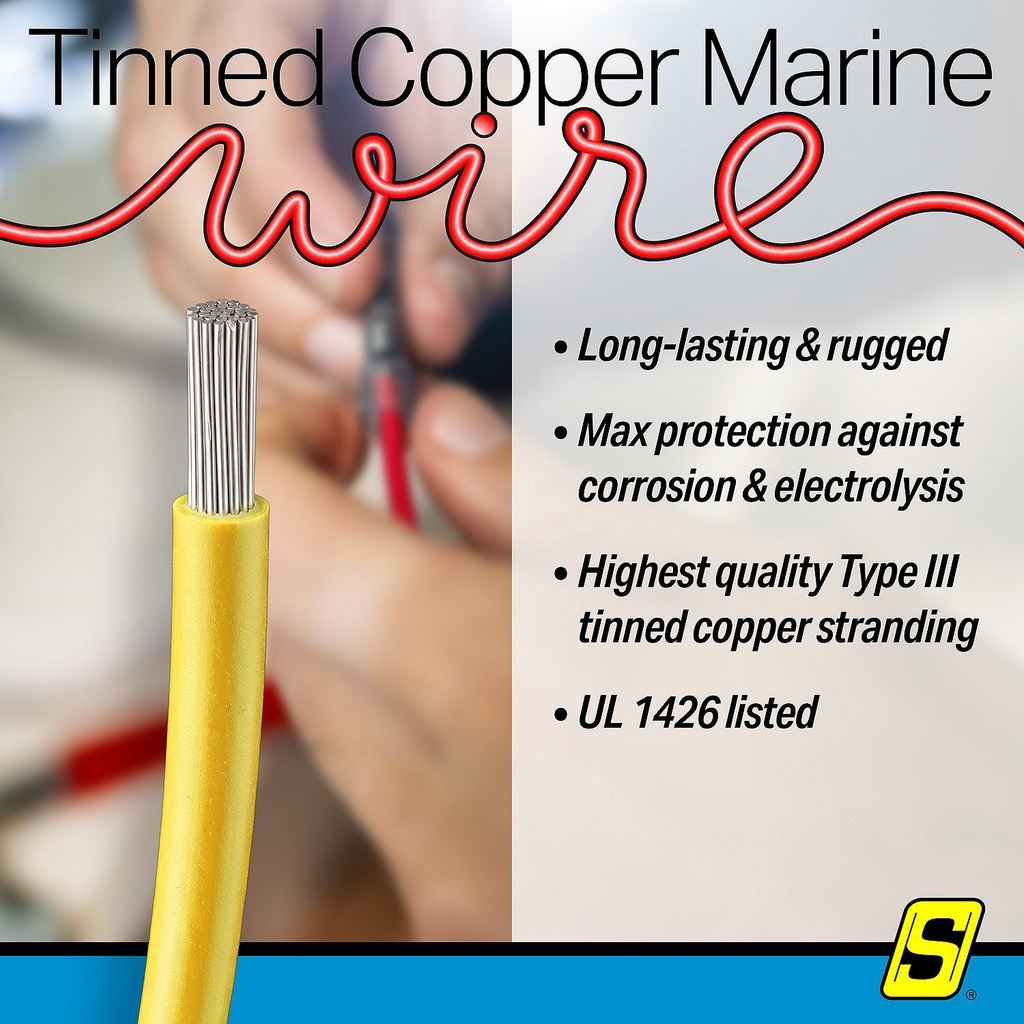 50-63127 16  Awg Yellow 100' | Seachoice - 2