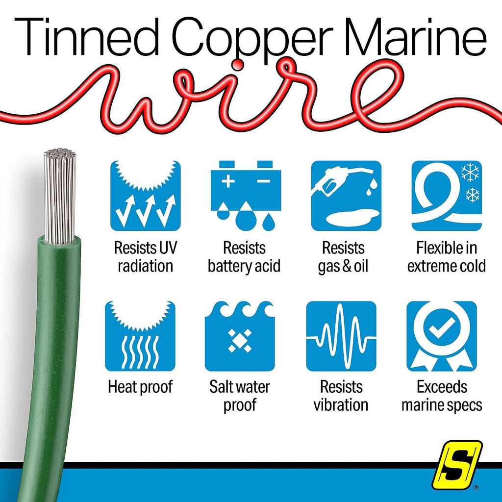 50-63128 16  Awg Green 100' | Seachoice - 2