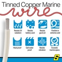 50-63129 16  Awg White 100' | Seachoice - 4