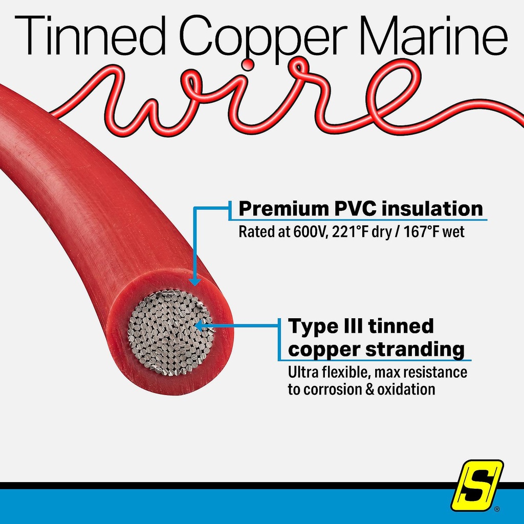 50-63053 8  Awg Red 100' | Seachoice - 3