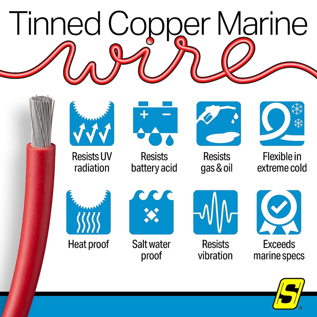 50-63053 8  Awg Red 100' | Seachoice - 4