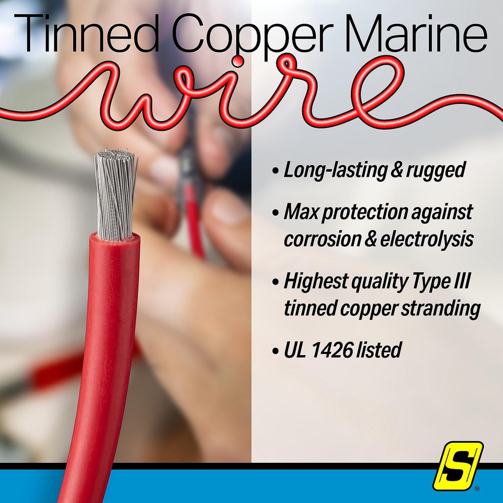 50-63053 8  Awg Red 100' | Seachoice - 5