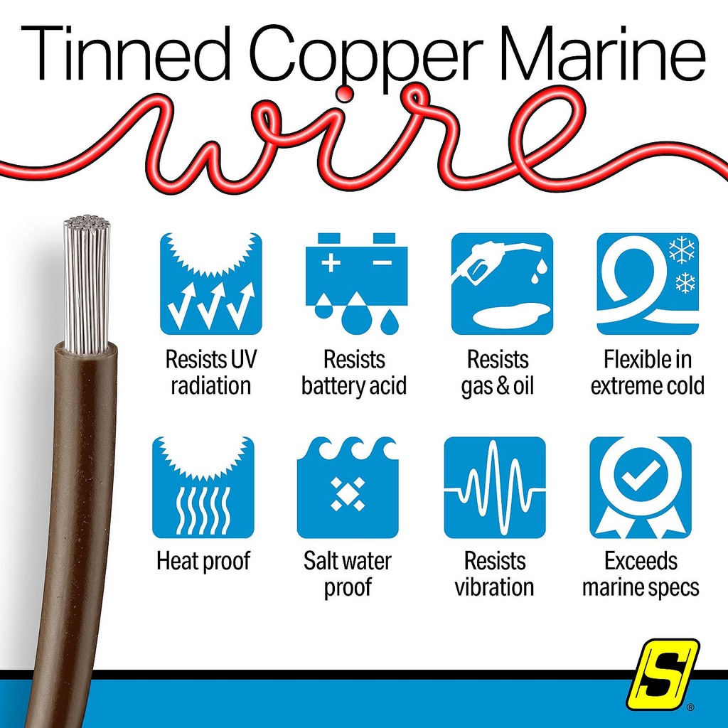 50-63133 16  Awg Brown 100' | Seachoice - 6