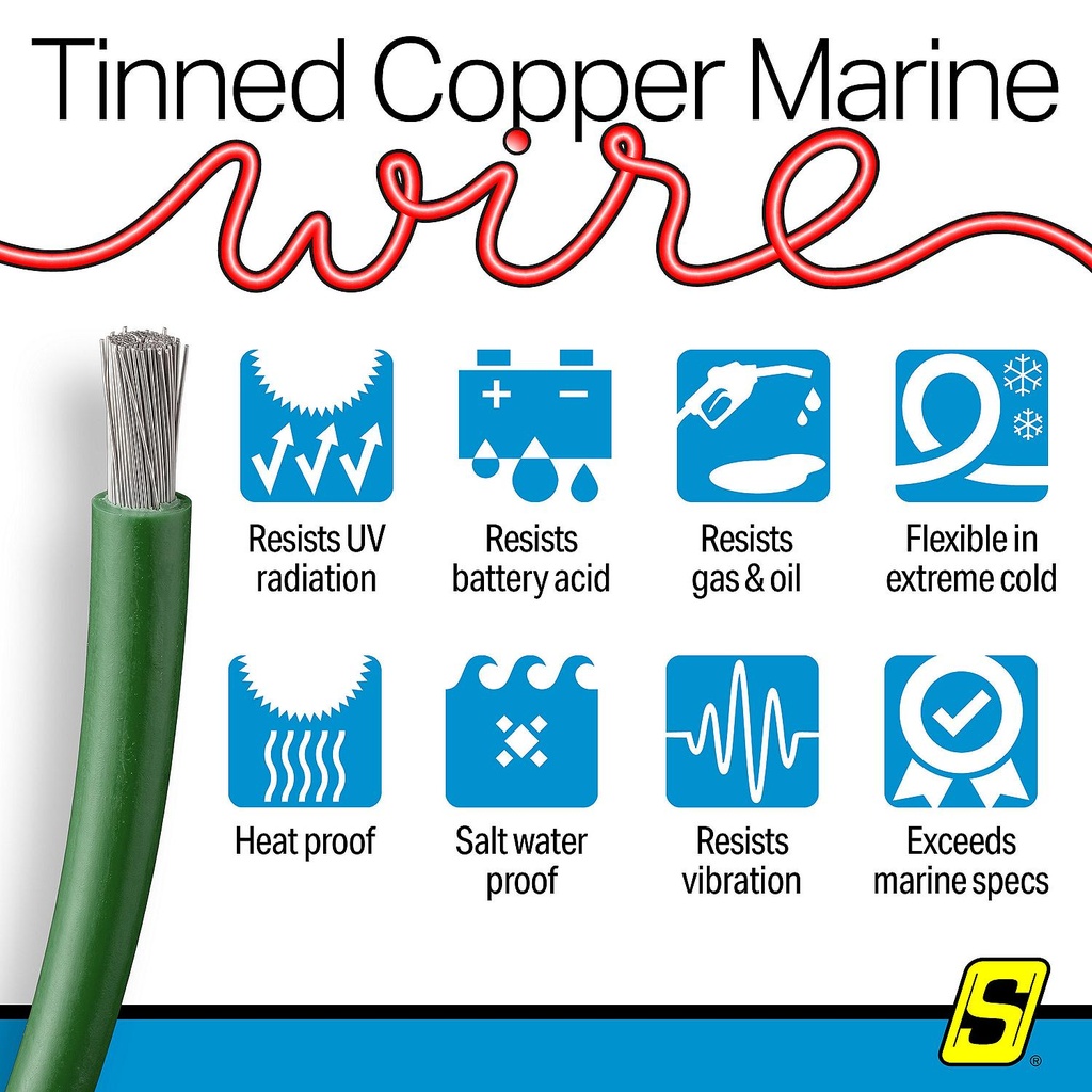 50-63056 8  Awg Green 100' | Seachoice - 4