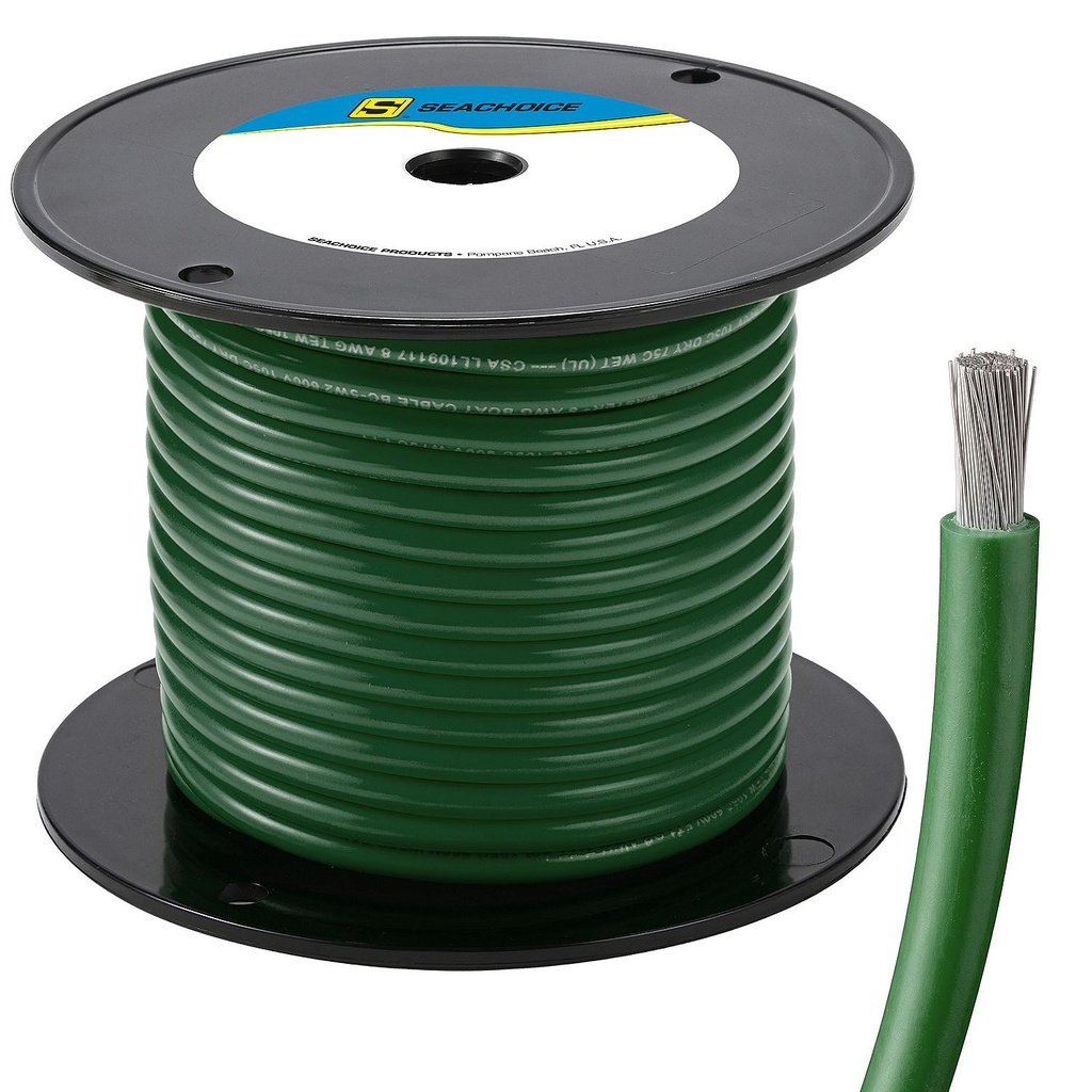 50-63056 8  Awg Green 100' | Seachoice - 6