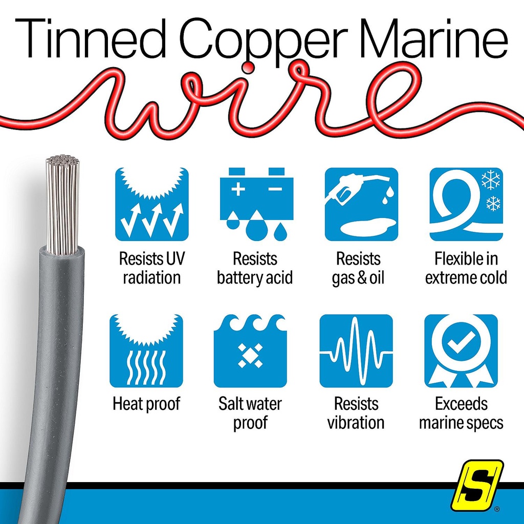 50-63134 16  Awg Gray 100' | Seachoice - 2
