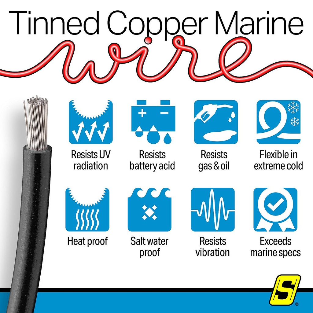50-63061 10  Awg Black 100' | Seachoice - 1