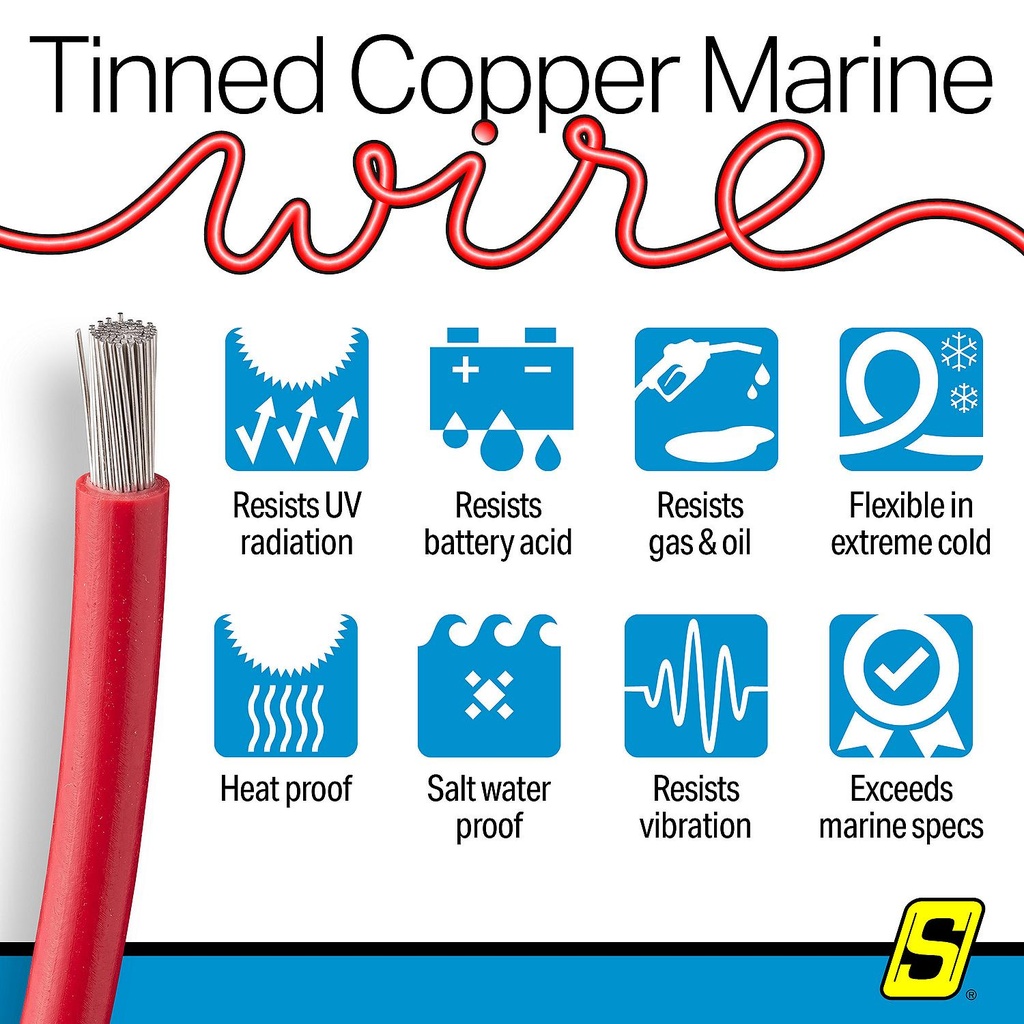 50-63064 10  Awg Red 100' | Seachoice - 1