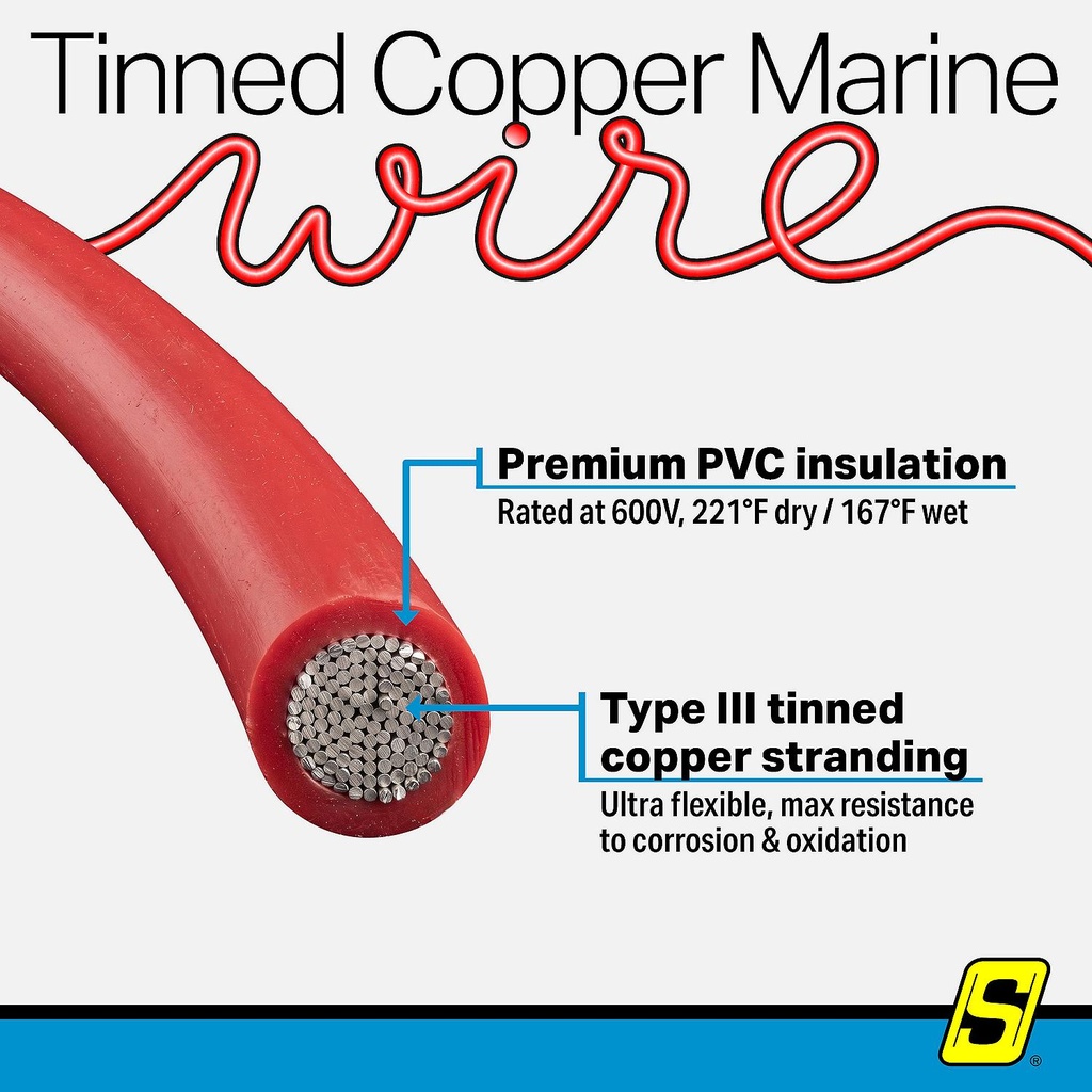 50-63064 10  Awg Red 100' | Seachoice - 6